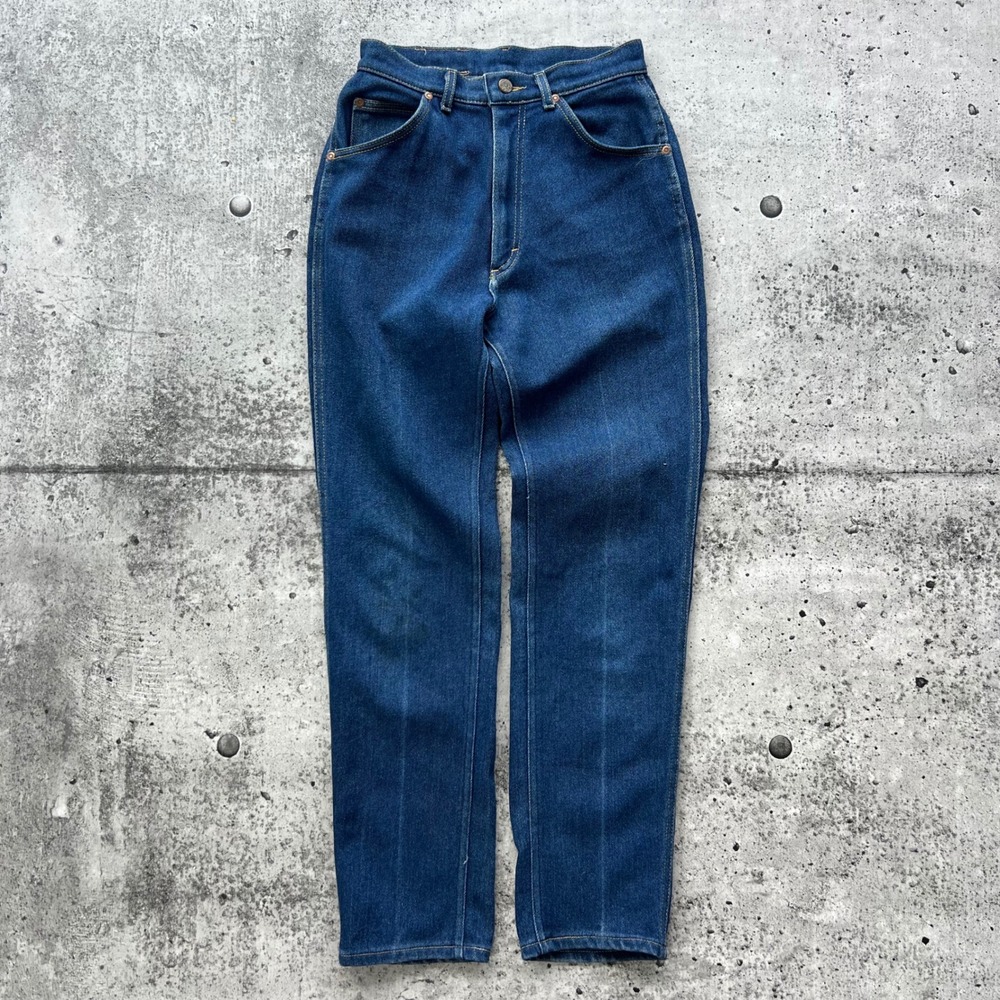 Vintage Lee Jeans Womens 10 Blue High Waisted Riders Denim Straight Stretch 80s